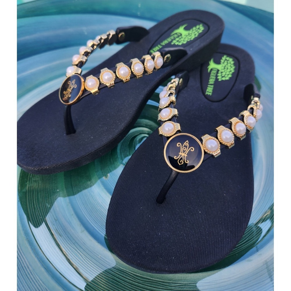 Katelyn Beautiful Crystal‎ Flip Flops Sandals SUPER COMFY Size 9